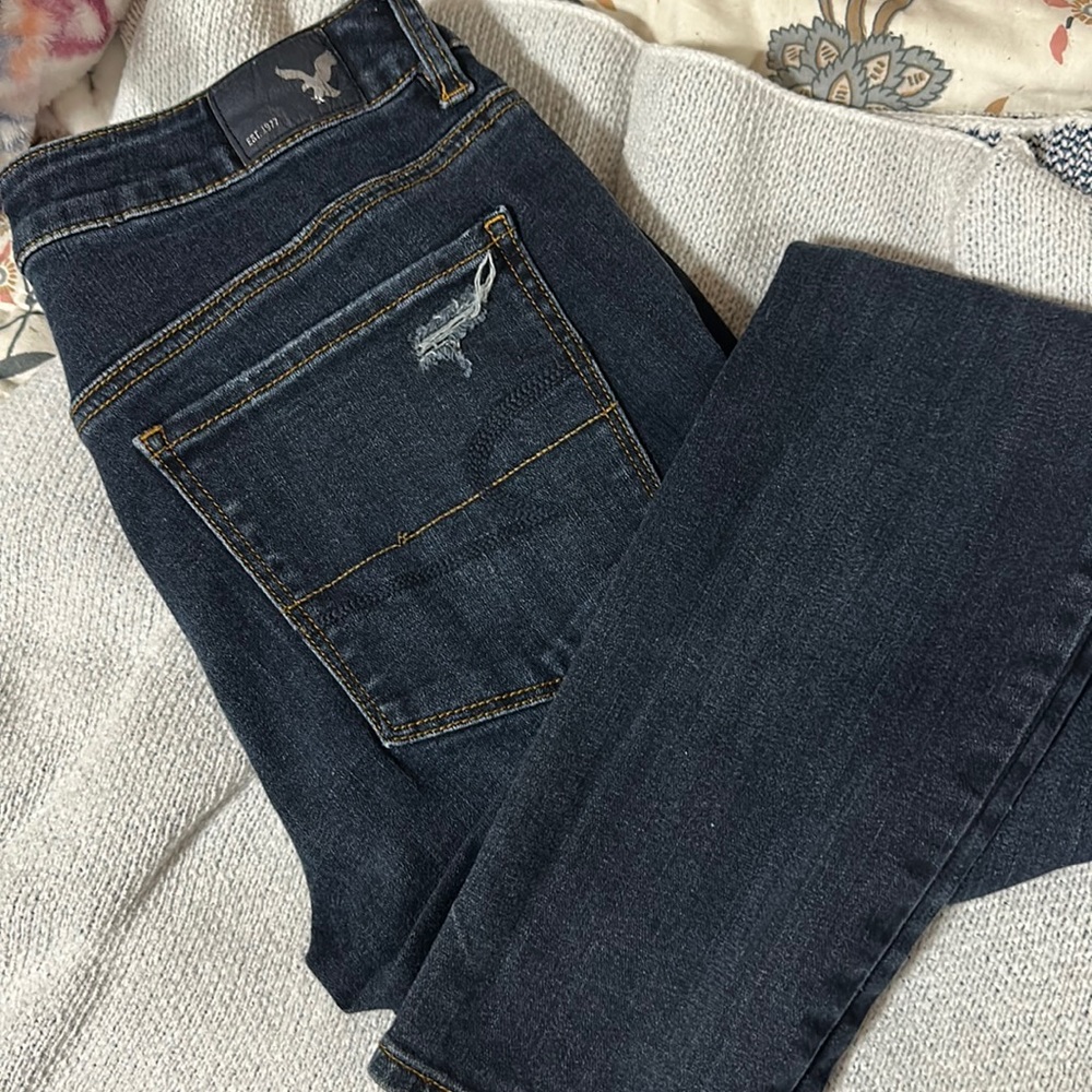 AE stretch fitted jeans high waisted and super stretchy
